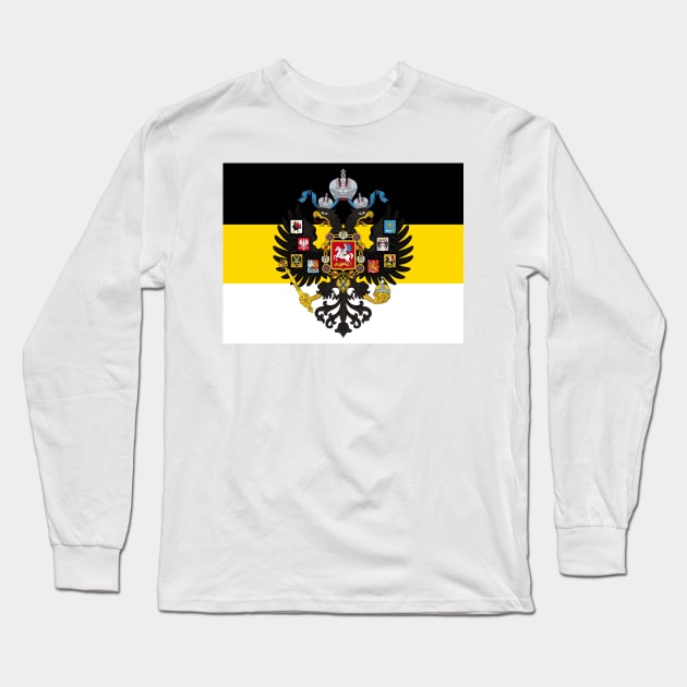 Russian empire coat of arms flag Long Sleeve T-Shirt by AidanMDesigns